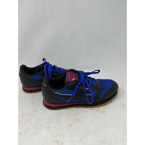 Size 9 Reebok Classics Lthr Blue Black - Picture 4 of 8